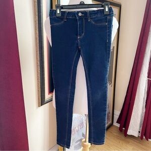 DKNY: Trendy Fashion Forward Zip Button Closure Dark Blue Denim Skinny Jeans